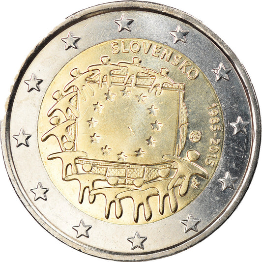Eslovaco, 
  
  2 euros, 
  
  Europäischer Vorhang